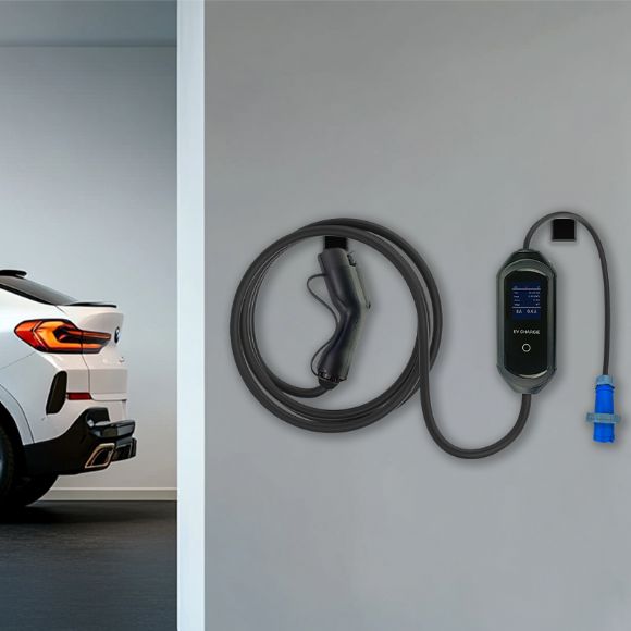 Tip1 Mod2 ev kullanımı için şarj cihazı SAE J1772, 6-32A, 1-p - M2-Mega-S